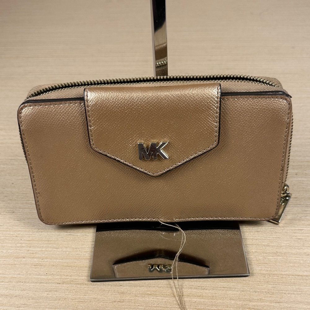 Michael Kors Metallic Gold Zip Wallet